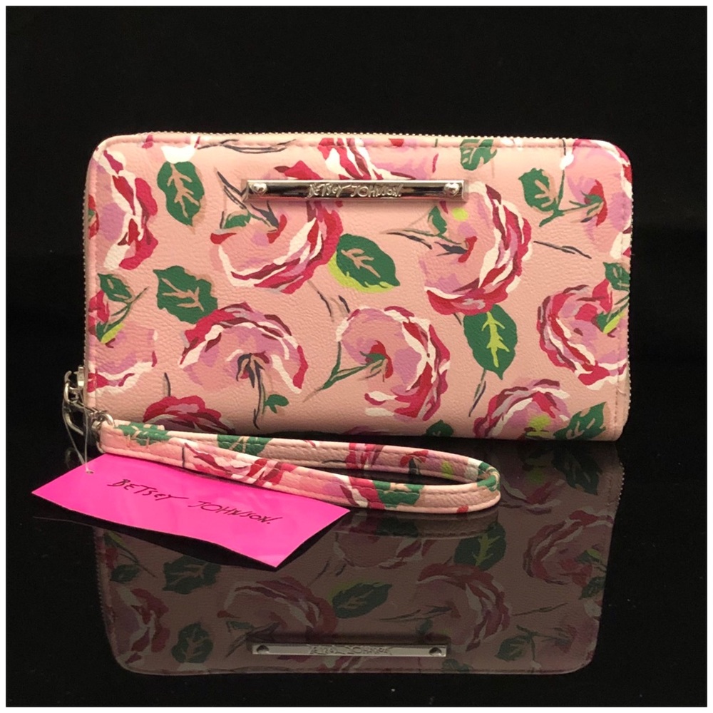 BETSEY JOHNSON Floral Via Wristlet/Wallet